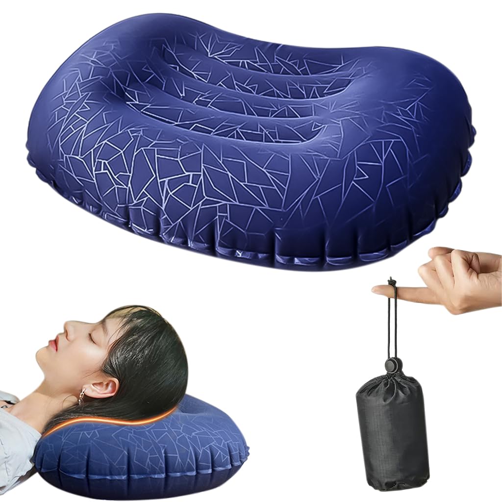PALAY Inflatable Camping Travel Pillow Ultralight Inflating Pillows Lightweight Portable Backpacking Air Pillow for Airplanes with Neck & Lumbar Support PALAY Inflatable Camping Travel Pillow Ultralight Inflating Pillows Lightweight Portable Backpacking Air Pillow for Airplanes with Neck & Lumbar Support